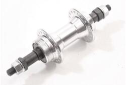 VeloGo hátsó kerékagy, 36H, menetes racsnihoz, csavaros, felnifékes, ezüst színű