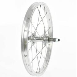 VeloGo 16-os (305 mm) hátsó kerék, szimplafalú felni, menetes racsnihoz, csavaros tengellyel, ezüst színű