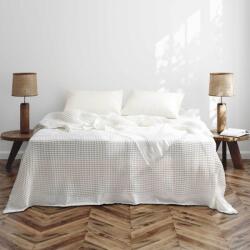 MAJOLI by Bahar Tekstil® Cuvertura gofrata din bumbac 100% 240x260 cm, Optimus Dove Ecru