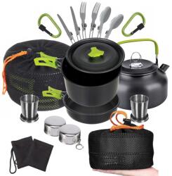  18az1-ben kemping edény és étkészlet, 2 személyes (v14463)