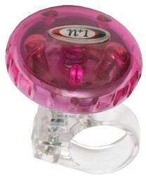 Spyral forgófejes csengő, átlátszó rózsaszín