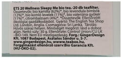 English Tea Shop Wellness Tea Sleepy Me koffeinmentes bio tea (20x1, 5g) 20db