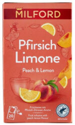 Milford őszibarack-citrom ízű gyümölcstea (20x2, 25g) 20db