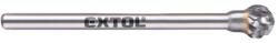 Extol mini keményfém turbómaró (rotormaró), gömb alakú, átmérő 6mm, szár 3mm, keresztfogazás (8703833) - sipibolt