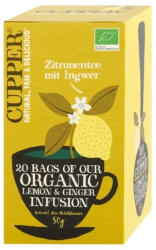 Cupper bio lemon&ginger citrom-gyömbér gyümölcstea (20x2, 5g) 20db