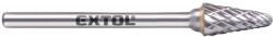 Extol mini keményfém turbómaró (rotormaró), kúpos, kerek orrú, átmérő 6×13mm/szár 3mm, keresztfogazás (8703883)