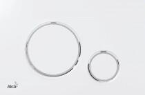  Nyomólap, Alcaplast, M770, Thin - vékony, falba építhető tartályhoz, fehér/króm-fényes (M770)