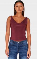 Prettylittlething Bordó Klasszikus Sima Nyitott Vállú Felső Prettylittlething 40