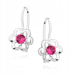 Sentiell Ezüst fülbevaló pr 925 Rubin cirkónia (Z1351D_P)
