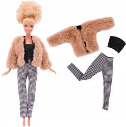  28-30 cm-ES Babáknak Női Ruha Szett Szőrmés Nadrág Felső (Women9)