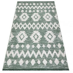 My carpet company kft My Carpet Company Fonott Sizal Eko Boho Moroc Etno Cikcakk 22319 Rojt Két Szintű Gyapjú Zöld/Krém, Újrahasznosított 117x170 cm Szőnyeg