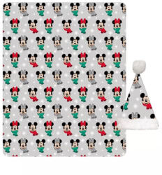 Aymax Disney Minnie és Mickey polár takaró és sapka szett (AYM073126)
