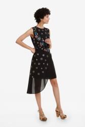 Desigual Fekete Aszimmetrikus Flitteres Ruha, Size 36 (19SWVW63_2000)