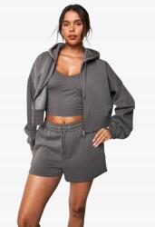 Boohoo Grafit Kapucnis Pulóver Hosszú Ujjú Kapucnis Zsebek Boohoo XL