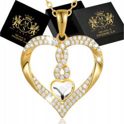 Mennica Świdnicka Arany Infinity nyaklánc cirkóniákkal Ezüst 925 Medál Szív Ajándék