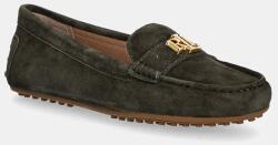 Lauren Ralph Lauren velúr mokaszin Barnsbury zöld, női, lapos talpú, 802821629024 - zöld Női 43