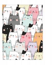 Biurfol A6-OS Jegyzetfüzet Nyomtatott Cserélhető Betéttel Macska Borító (NNO-20-26)