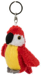 Semo Toys Plüss piros papagáj kulcstartó 8 cm-es