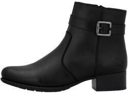 Rieker Botine dama, Rieker, 78664-00-Negru, casual, piele naturala, cu toc, negru (Marime: 38)