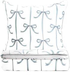 Homla Vivienne mikroszálas ágyneműhuzat kék masnikkal 140x200+1*70x80cm Homla (242144)