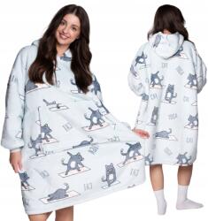  Takaró Pulóver Oversize Meleg Vastag Takaró 2in1 XXL Macskák Szőrme Kapucnis - allegro - 7 385 Ft