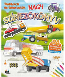 JIRI MODELS Nagy színezőkönyv matricákkal - Traktorok és teherautók (8250)