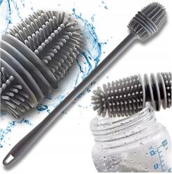  Szilikon Kefe Poharak, Palackok, Üvegek Mosásához, Hosszú Tisztító (5905204488201)