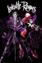 Pyramid International Batman Fekete karakterek Joker és Harley Quinn poszter 61x91, 5 cm