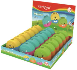 Keyroad Hegyező, 2 lyukú, 18 db/display, Keyroad, Speedy Snail, vegyes színek - vegyesbolt