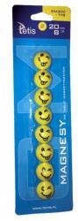 Tetis Hűtőmágnes Tetis Smiley 8 Db 20 mm Sárga (GM300-TY8)