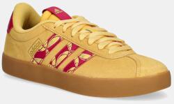 Adidas velúr sportcipő VL Court 3.0 sárga, női, JQ7402 - sárga Női 37 1/3