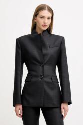 Pinko gyapjúkeverék felső fekete, sima, egysoros gombolású, 106098 A305 - fekete 34