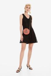 Desigual Fekete Ruha, Size L, V-nyakú, ujjatlan, poliészter (586204)