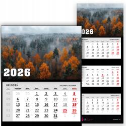  Háromrészes Naptár 2026 Fali Irodai Divatos Dekoratív Stílus Ajándék (KALENDARZ STYL 2026 BIUROWY TRÓJDZIELNY MODNY)