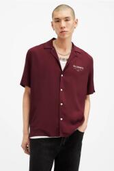 AllSaints ing UNDERGROUND férfi, galléros, piros, relaxed, M158SB - piros L