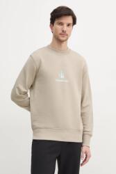 Calvin Klein pamut melegítőfelső bézs, férfi, nyomott mintás, J30J327470 - bézs M