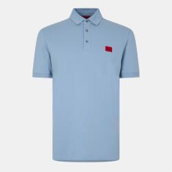 Hugo Блуза с яка Hugo Mens HUGO Deruso Short Sleeve Polo Shirt with Logo Detail and Ribbed Collar - Premium Cotton - Open Blue 483