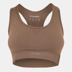 USA Pro UP Seamless Crop Sports Bra - Dusky Mocha