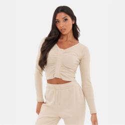 I Saw It First Rib Ruched Top - Stone
