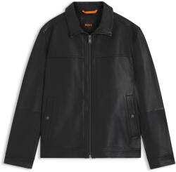 Boss Яке Boss Men's Jorest Orange Long Sleeve Leather Jacket - Black 001