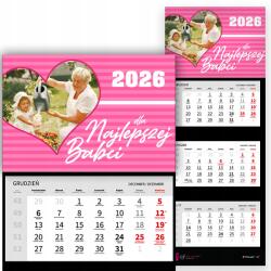  Falinaptár 26 Háromrészes A Legjobb Nagymamának Nagyinak Ajándék (Kalendarz Ścienny DLA NAJLEPSZEJ BABCI)
