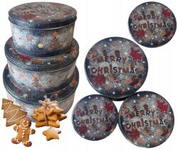 Tosiek 3 db-os fém forma szett sütemény fém mézeskalács Karácsony