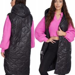  298_ Őszi Hosszabb Kapucnis Mellény_ roz. M