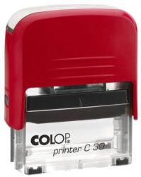 Colop Bélyegző C30 Colop piros átlátszó ház/fekete párna (15314077) - tintasziget