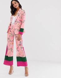 Unique21 Rózsaszín Floral Print Nadrág (34) (350203)