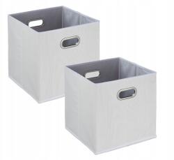 Relaxdays Tároló kosár Tárolódoboz fehér 2 db RelaxDays (10047021)