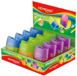 Keyroad Hegyező 2 lyukú tartályos 12 db/display Keyroad Mellow vegyes színek - delfinbuvar
