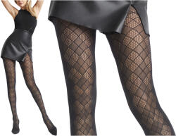 Marilyn Necc harisnyanadrág Marilyn geometrikus mintával 72den fekete méret 3/4 (charly B08)