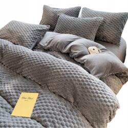 Home Design Polár Plüss Ágyneműhuzat Garnitúra 160x200 2x 70x80 Szürke Meleg Puha - allegro - 12 815 Ft