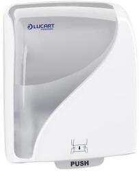 LUCART Kéztörlő adagoló, 381x301x222 mm, LUCART, "Identity Hands 2.0", fehér-áttetsző (UBC114)